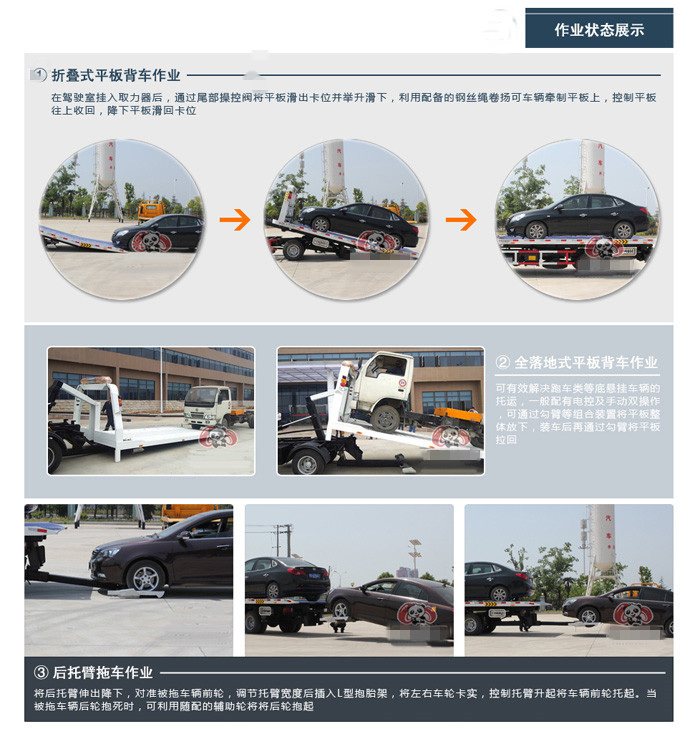 江鈴藍(lán)牌一拖二清障車